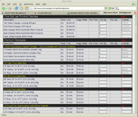 Dynamic price sheet